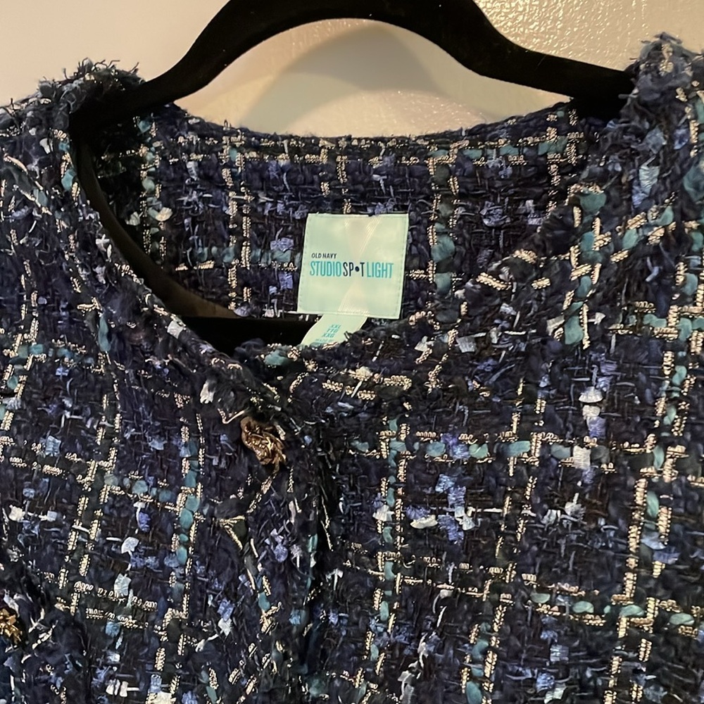 Old Navy tweed jacket cardigan double c inspired size XXL. BNWT! - Picture 6 of 12